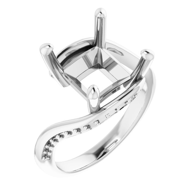 Accented Bypass Engagement Ring