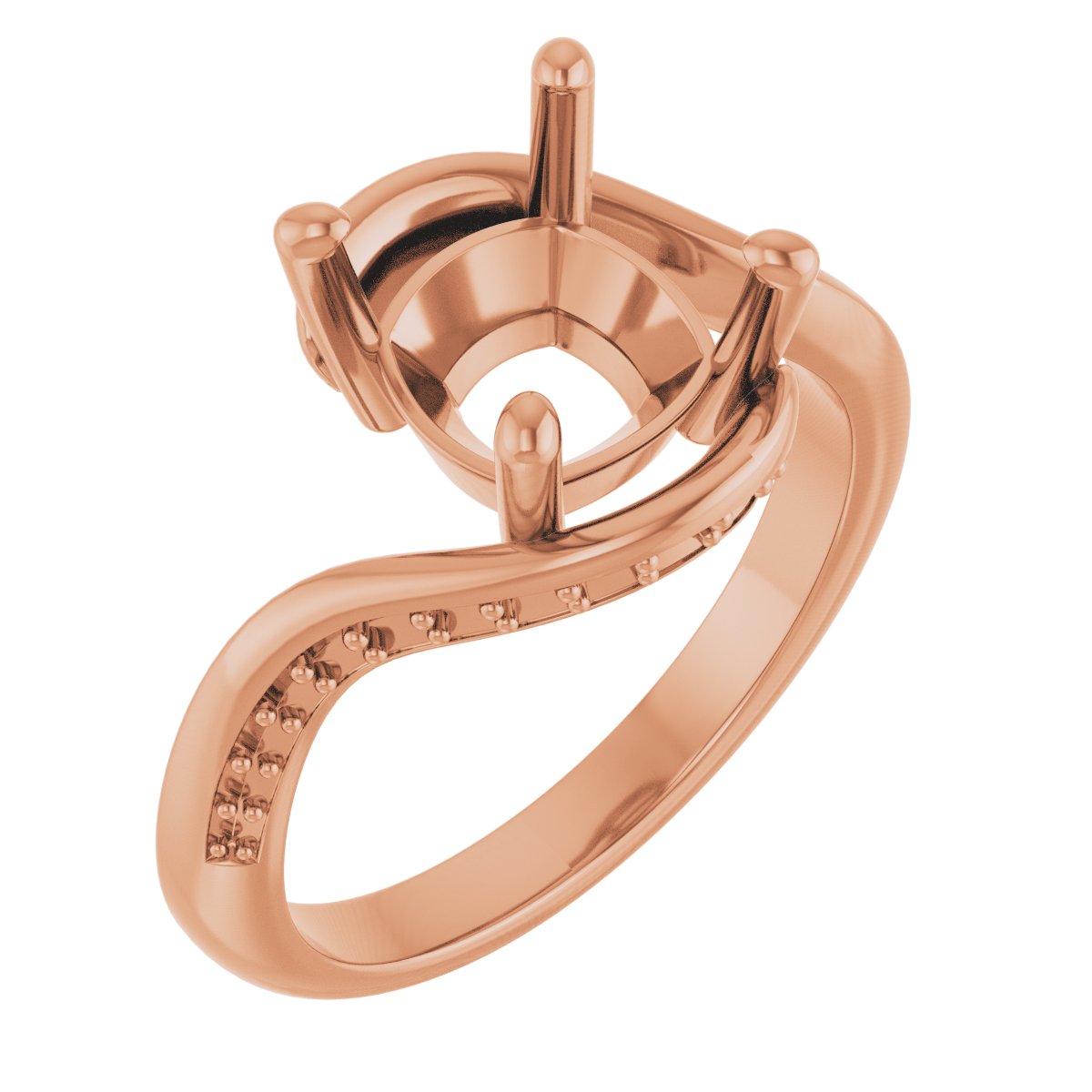 Accented Bypass Engagement Ring