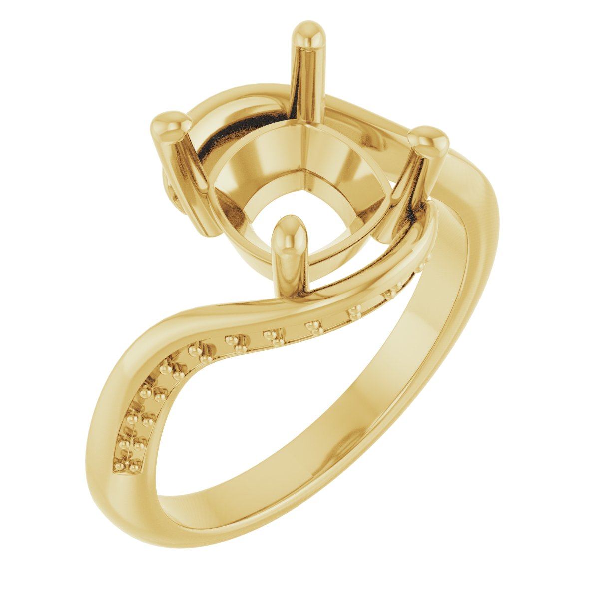 Accented Bypass Engagement Ring