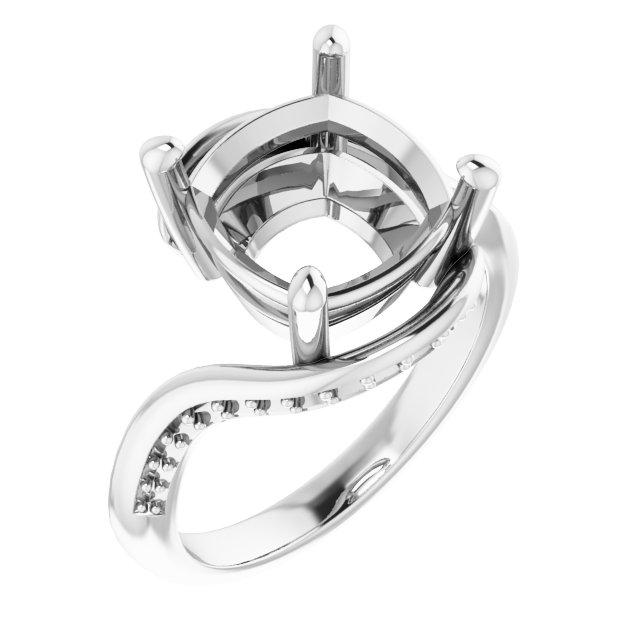Accented Bypass Engagement Ring