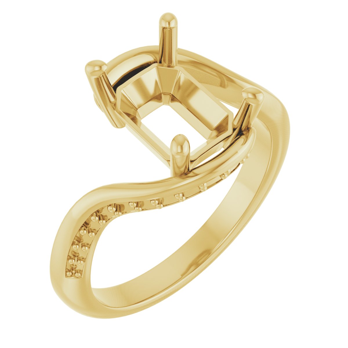 Accented Bypass Engagement Ring