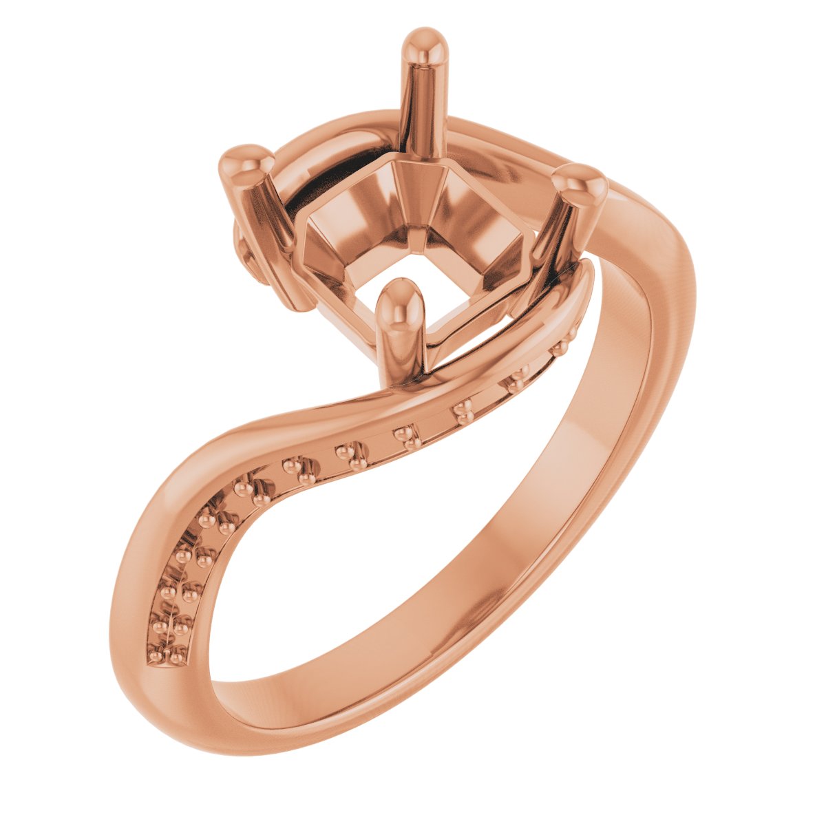 Accented Bypass Engagement Ring