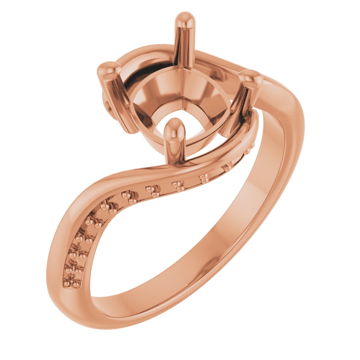 Accented Bypass Engagement Ring