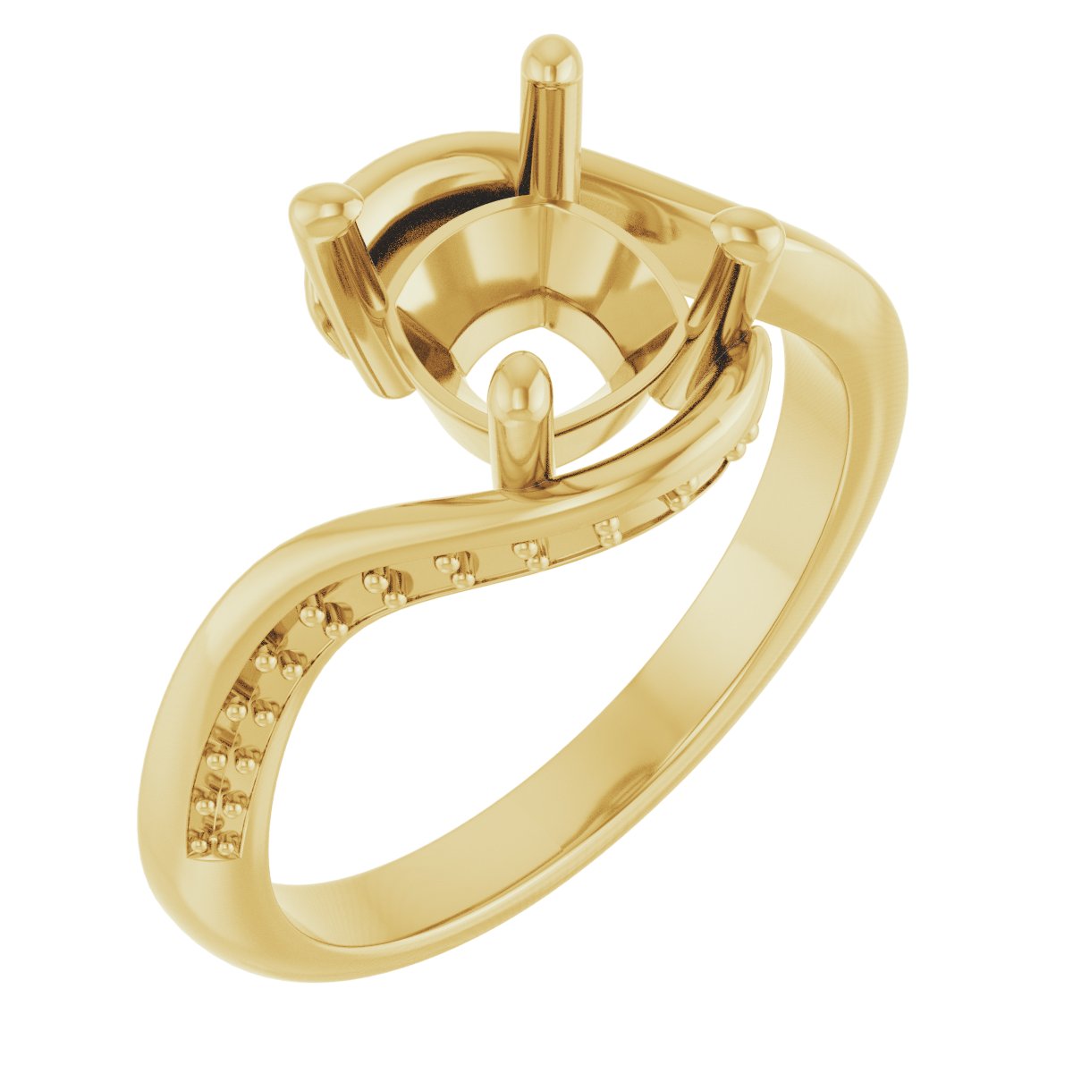 Accented Bypass Engagement Ring