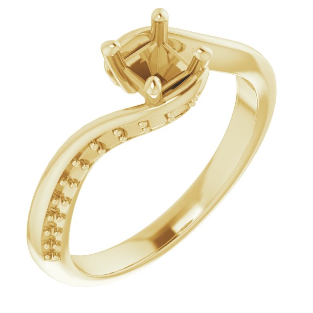 Accented Bypass Engagement Ring