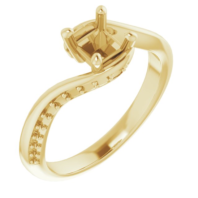 Accented Bypass Engagement Ring