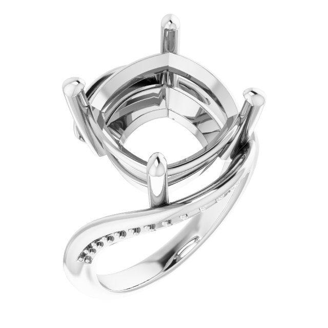 Accented Bypass Engagement Ring