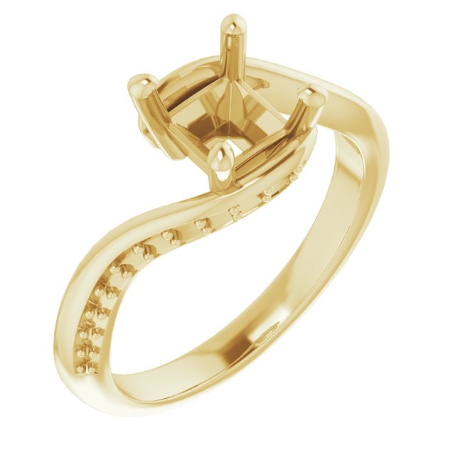 Accented Bypass Engagement Ring