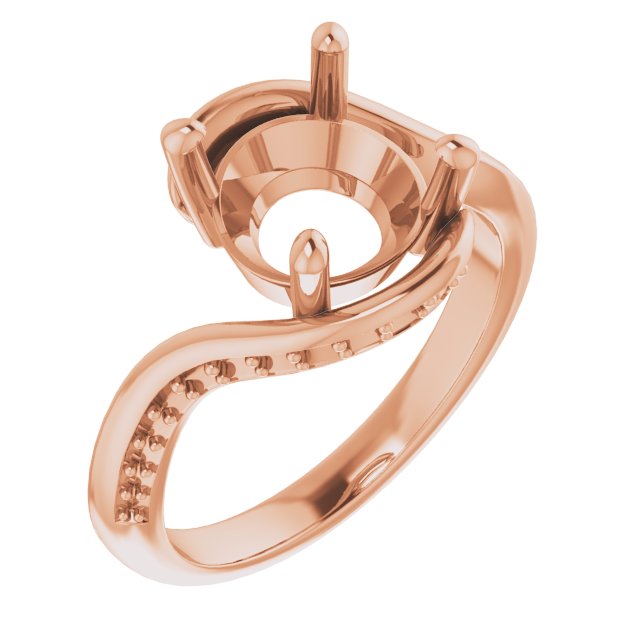 Accented Bypass Engagement Ring