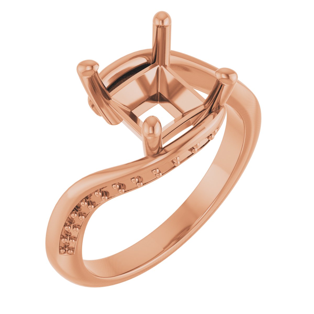 Accented Bypass Engagement Ring