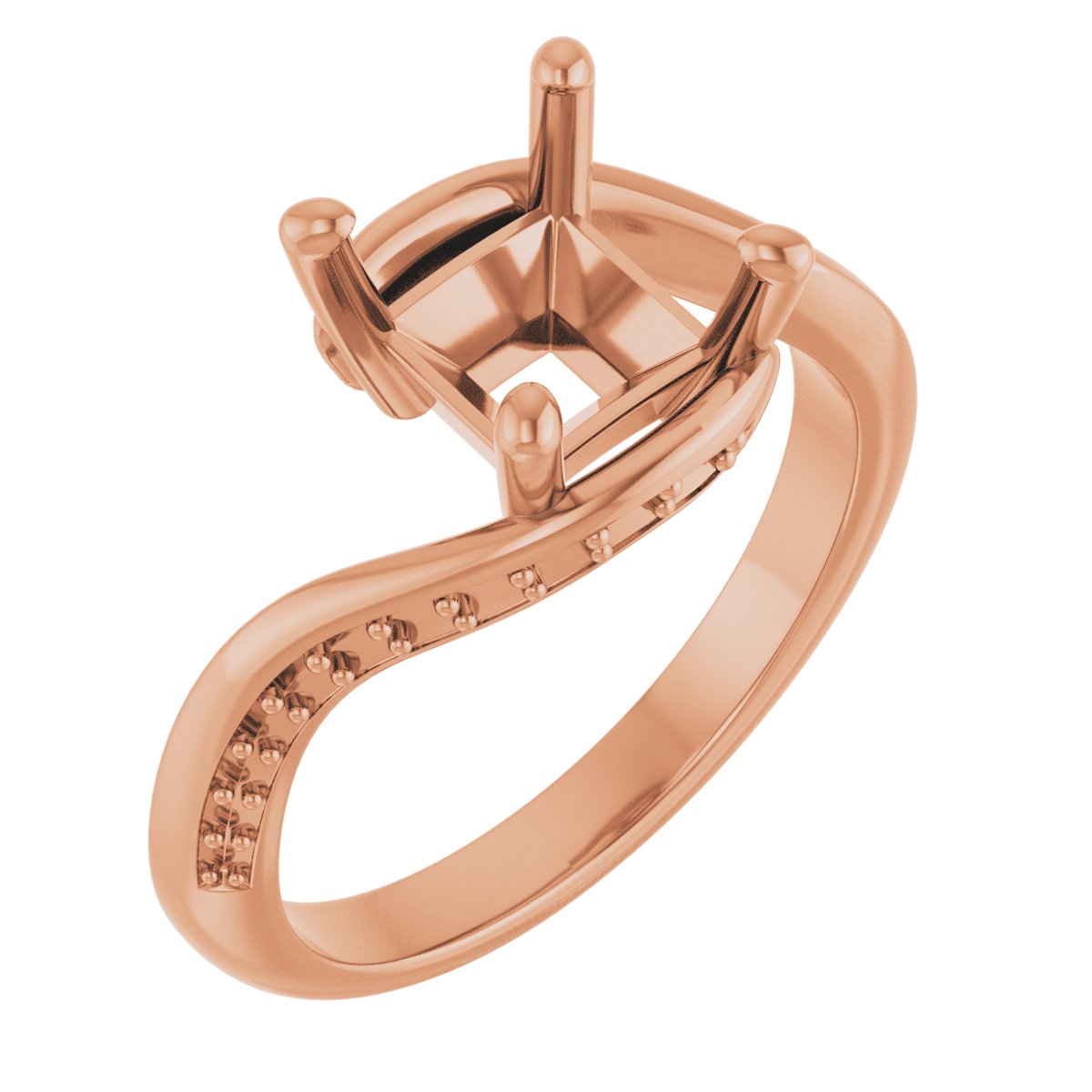 Accented Bypass Engagement Ring