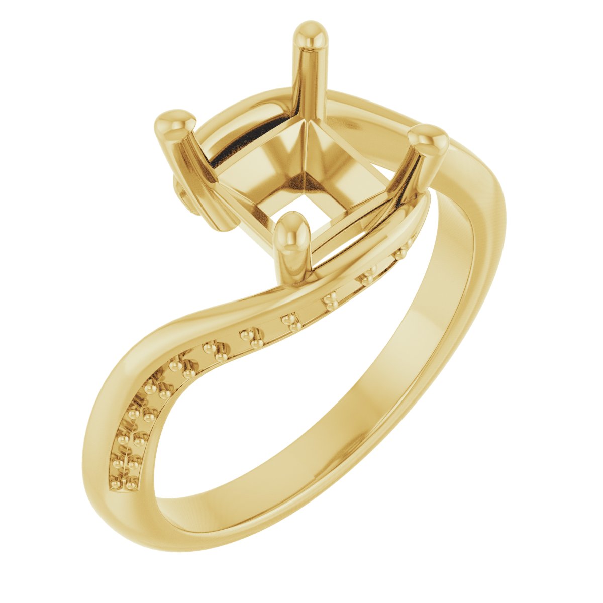 Accented Bypass Engagement Ring