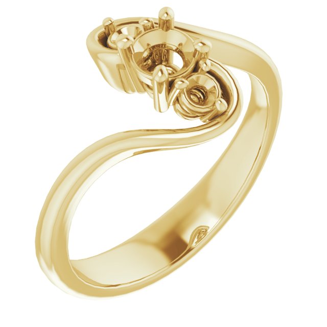 Three-Stone Bypass Engagement Ring