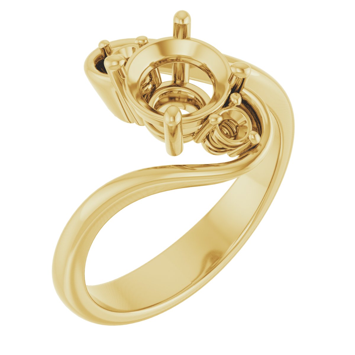 Three-Stone Bypass Engagement Ring