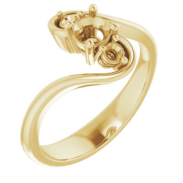 Three-Stone Bypass Engagement Ring
