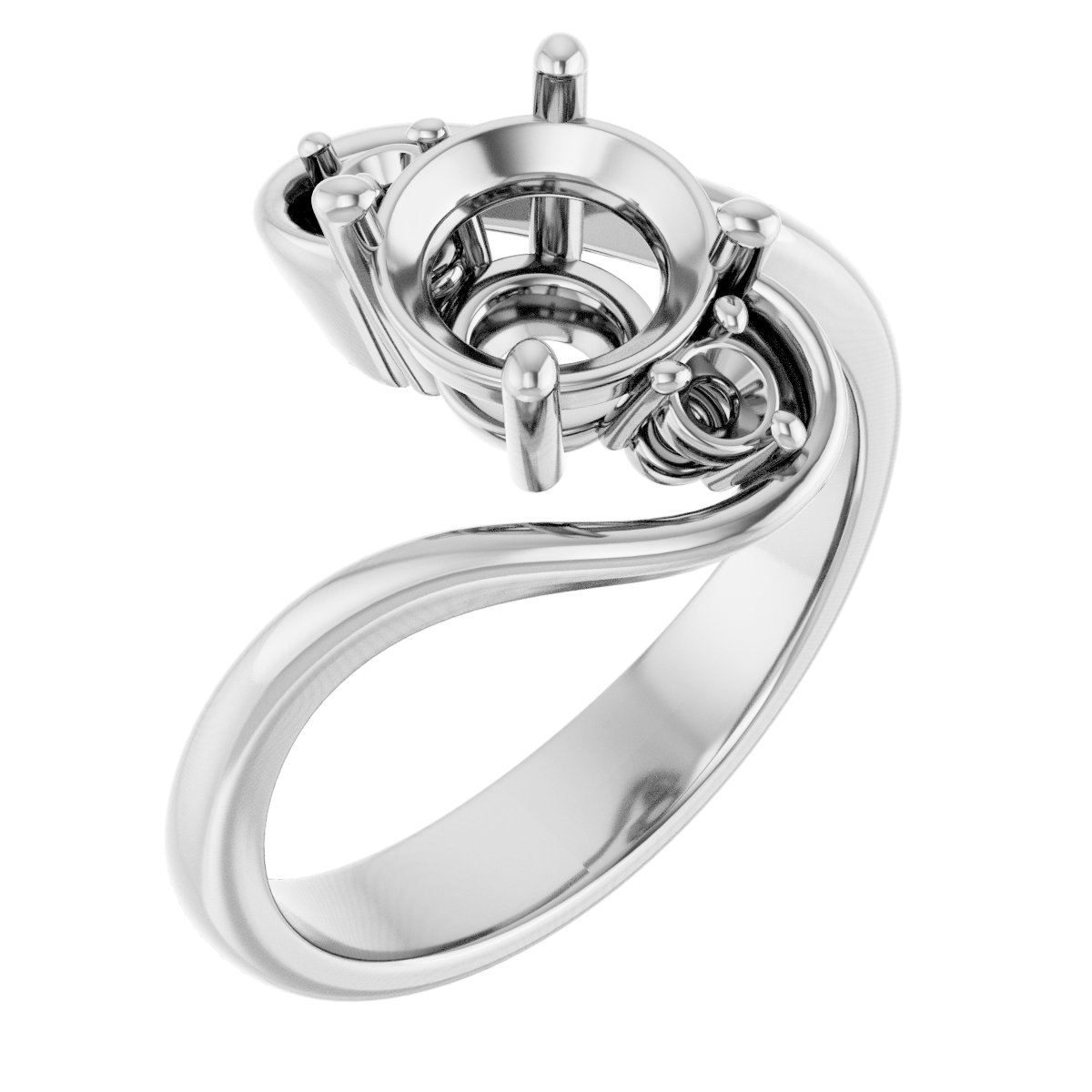 Three-Stone Bypass Engagement Ring