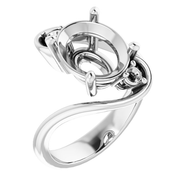 Three-Stone Bypass Engagement Ring