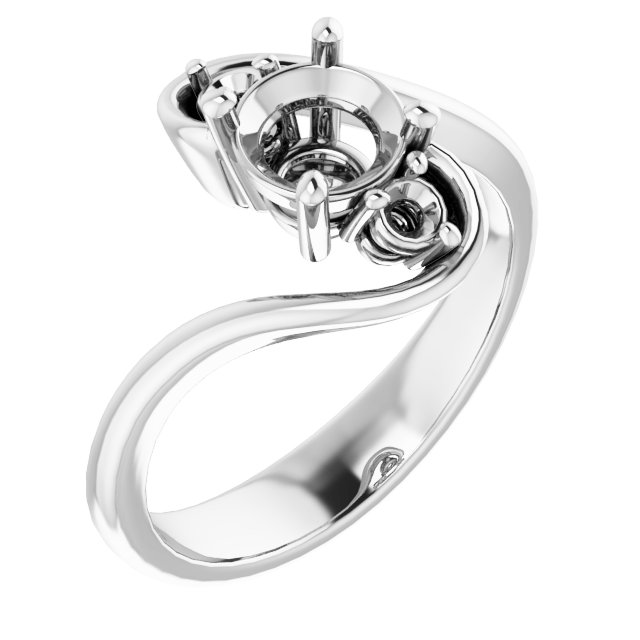 Three-Stone Bypass Engagement Ring