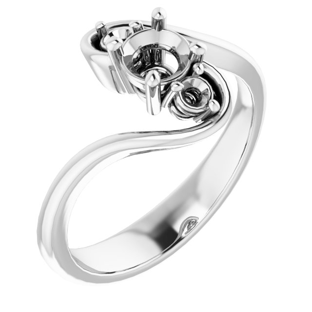 Three-Stone Bypass Engagement Ring