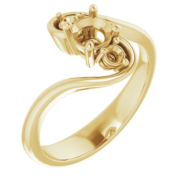 Three-Stone Bypass Engagement Ring