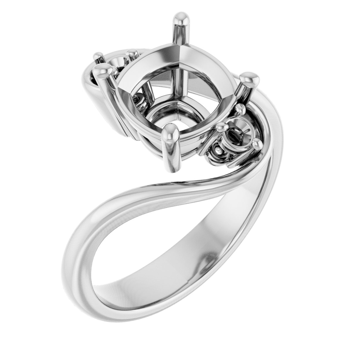 Three-Stone Bypass Engagement Ring