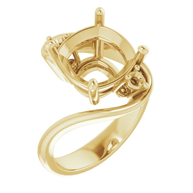 Three-Stone Bypass Engagement Ring