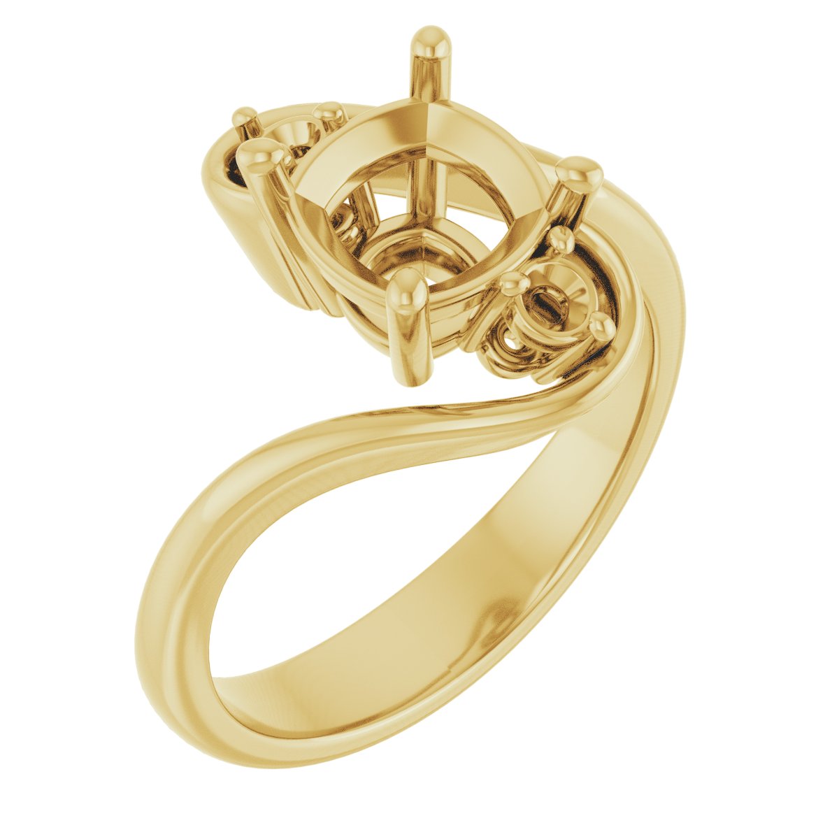 Three-Stone Bypass Engagement Ring
