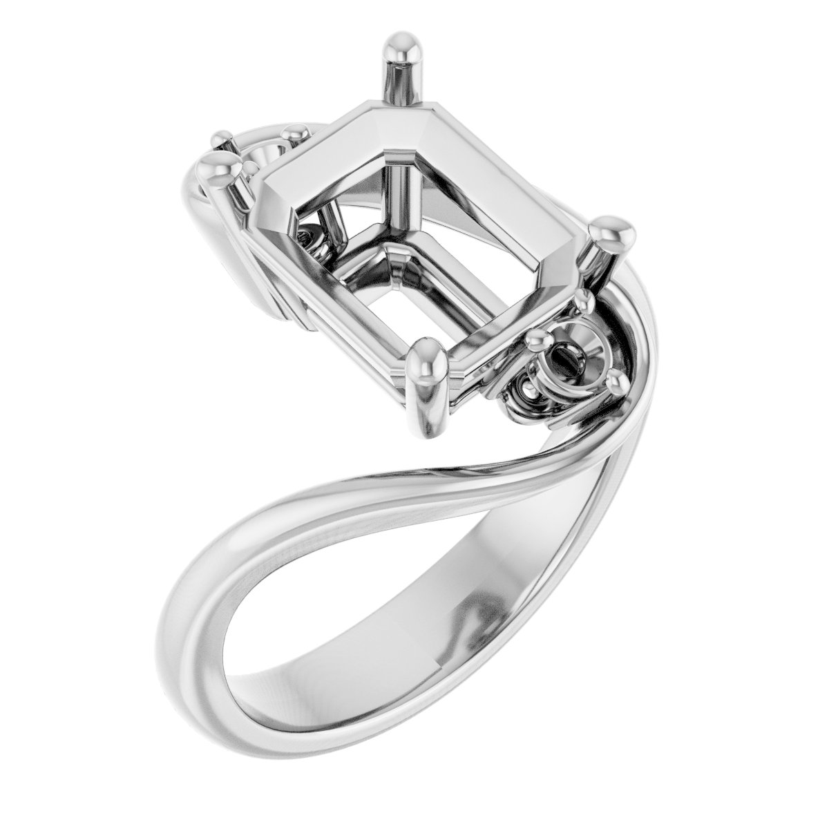 Three-Stone Bypass Engagement Ring