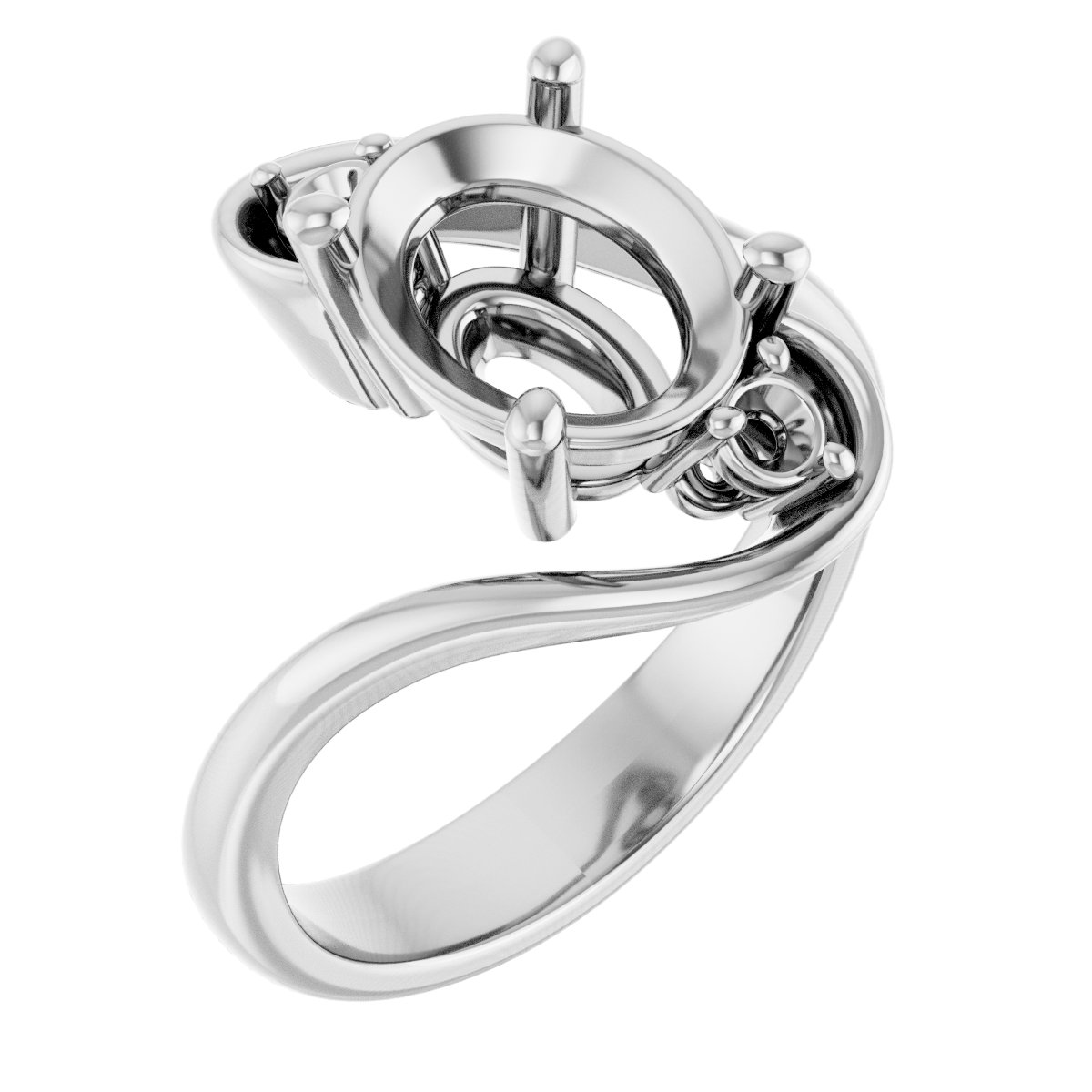 Three-Stone Bypass Engagement Ring