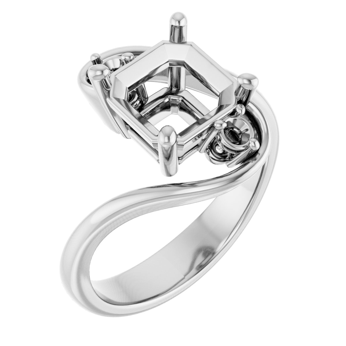 Three-Stone Bypass Engagement Ring
