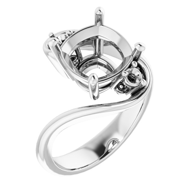 Three-Stone Bypass Engagement Ring