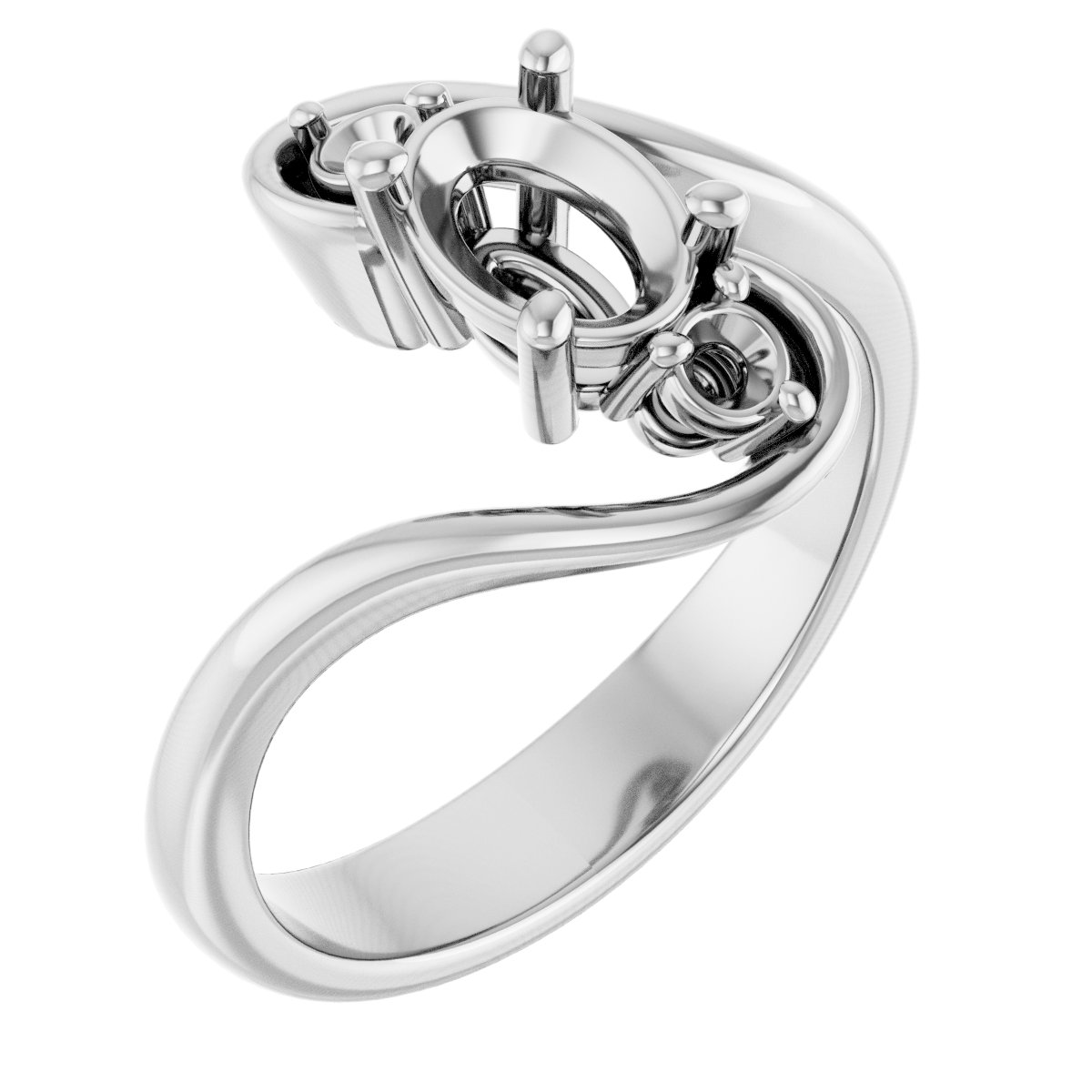 Three-Stone Bypass Engagement Ring