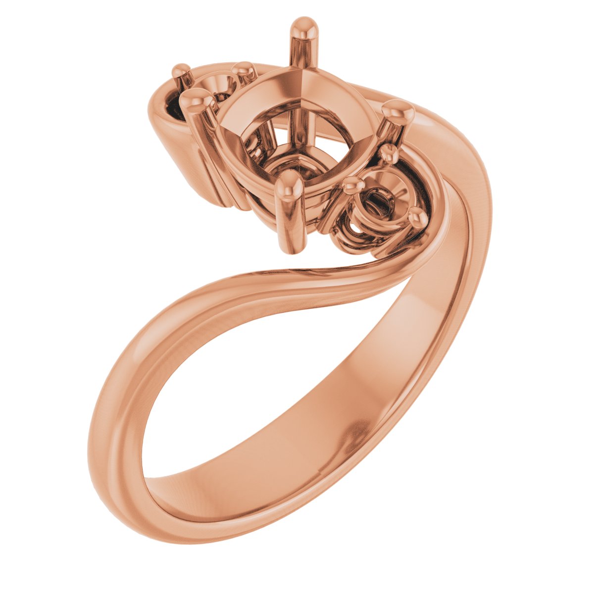 Three-Stone Bypass Engagement Ring