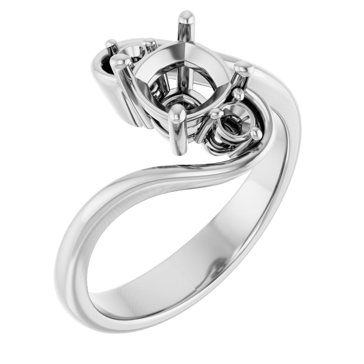 Three-Stone Bypass Engagement Ring