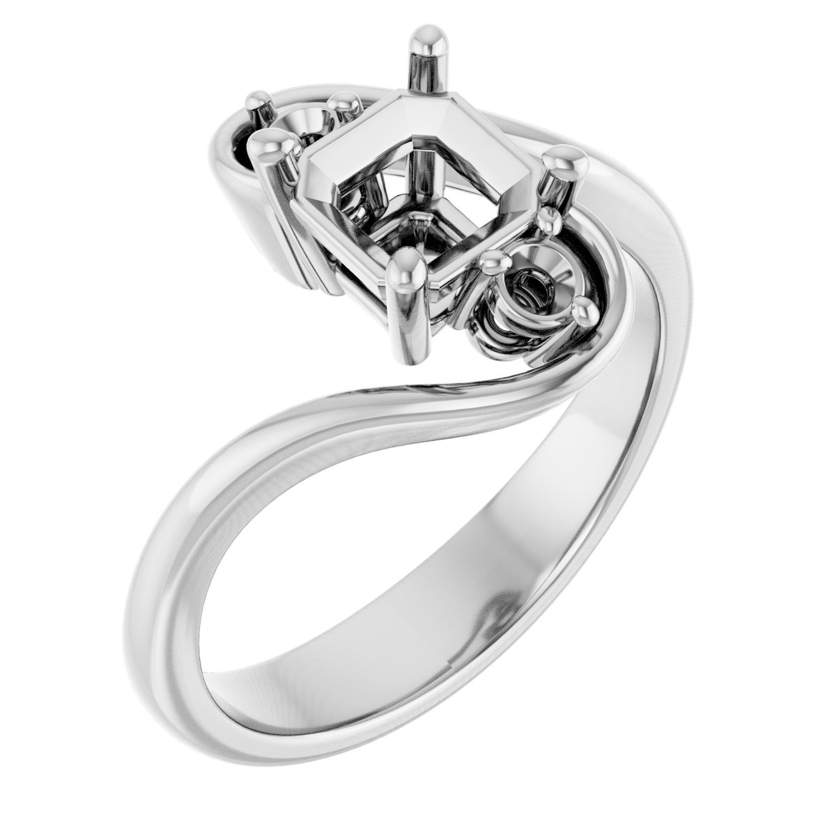 Three-Stone Bypass Engagement Ring