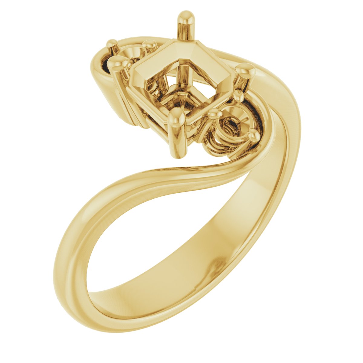 Three-Stone Bypass Engagement Ring