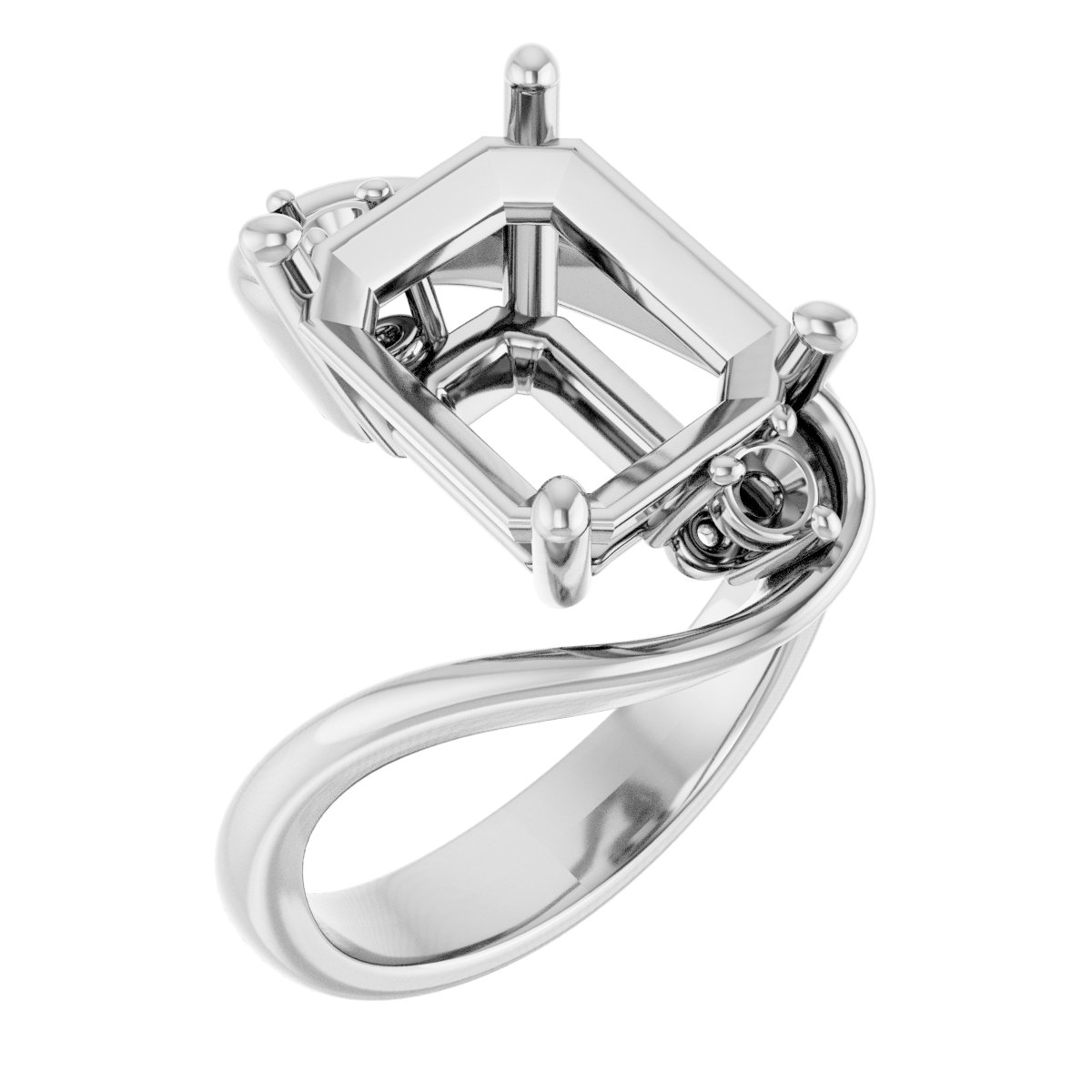 Three-Stone Bypass Engagement Ring