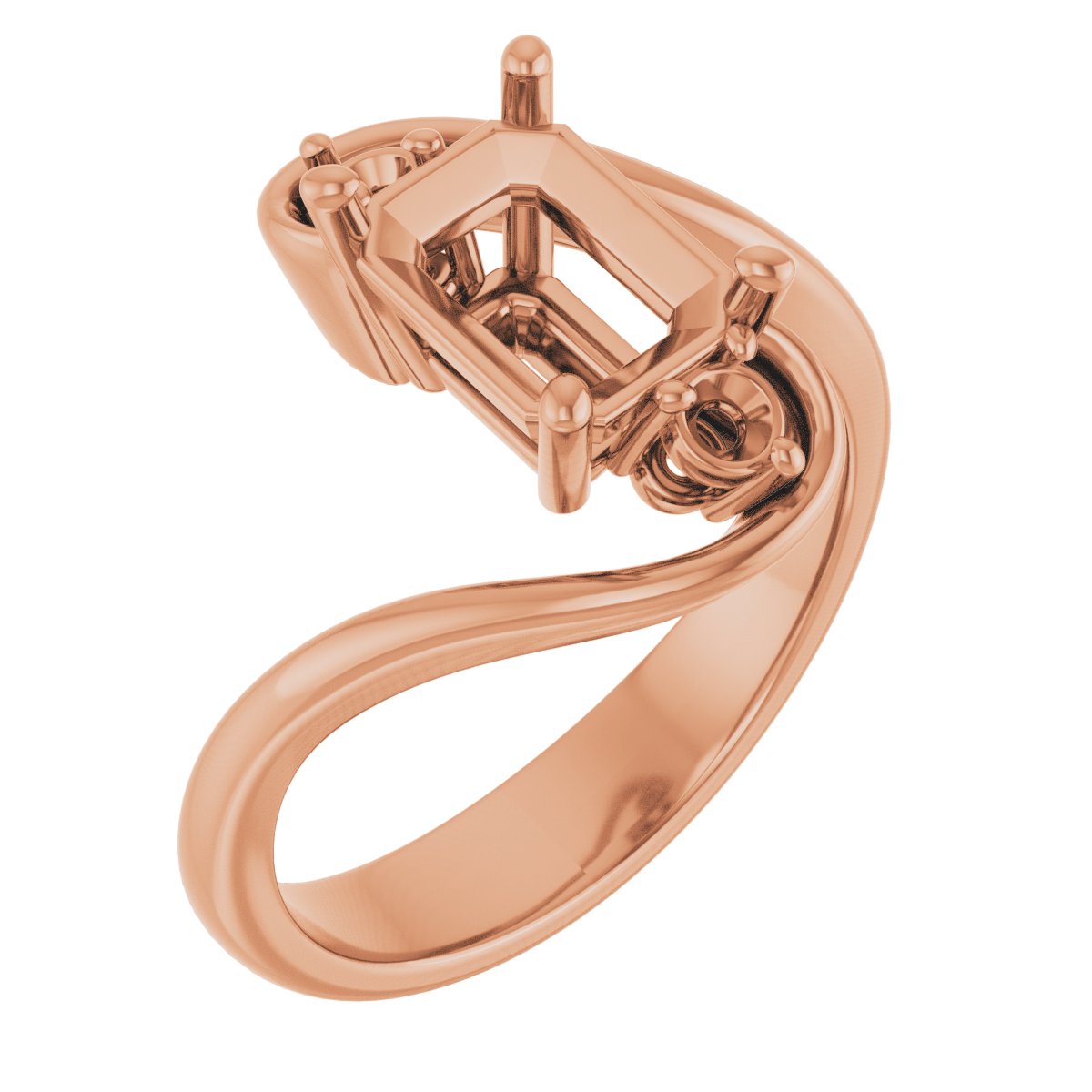 Three-Stone Bypass Engagement Ring