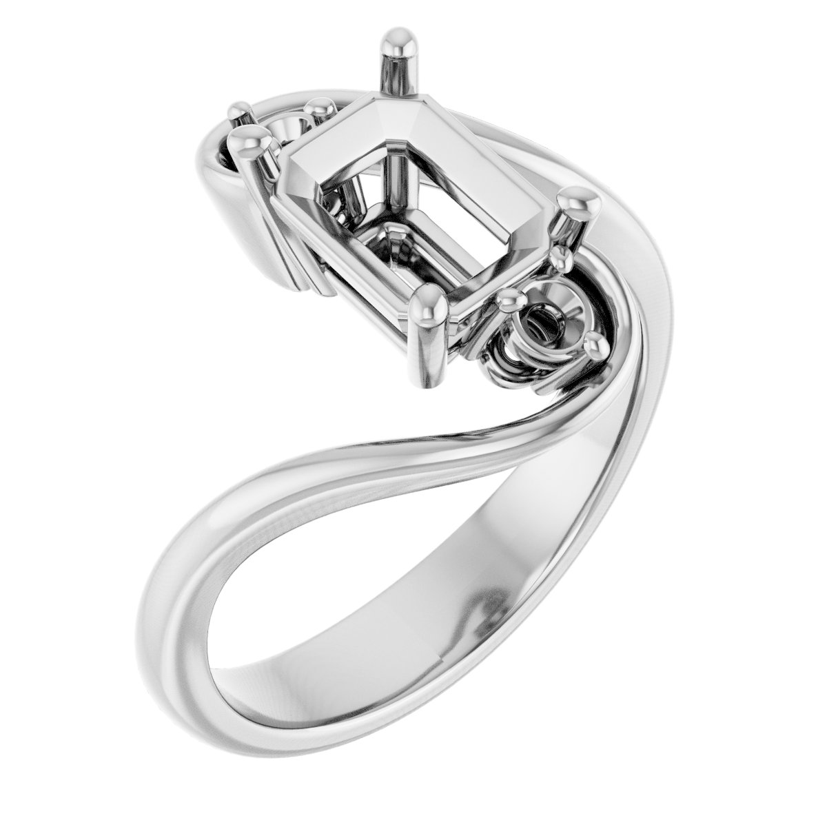 Three-Stone Bypass Engagement Ring