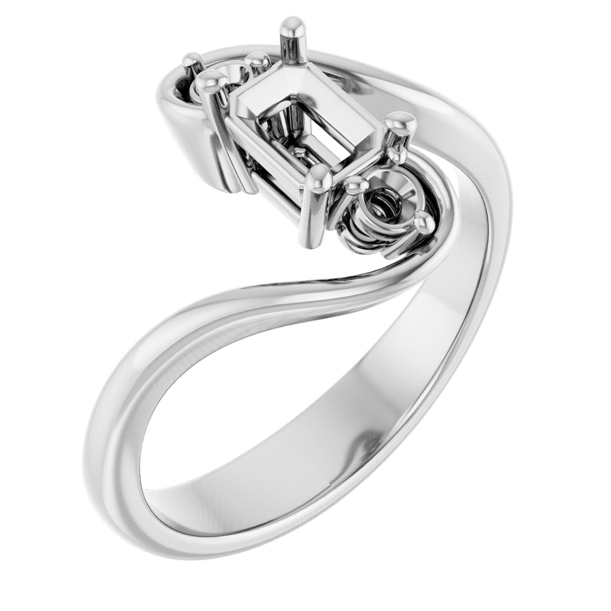 Three-Stone Bypass Engagement Ring
