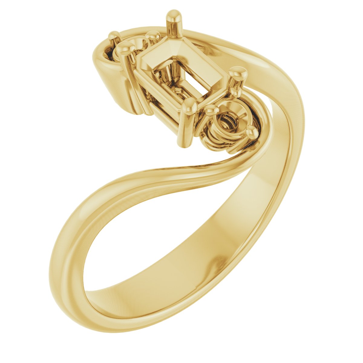 Three-Stone Bypass Engagement Ring