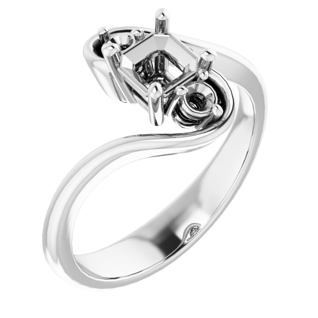 Three-Stone Bypass Engagement Ring