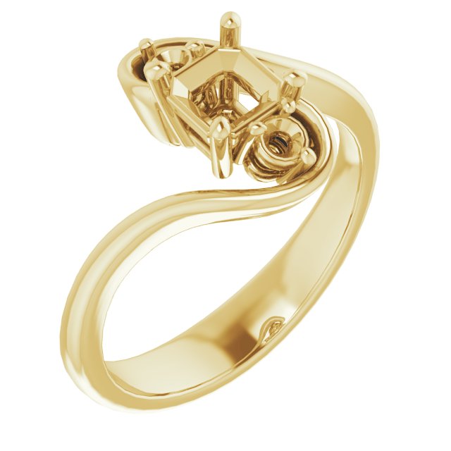 Three-Stone Bypass Engagement Ring