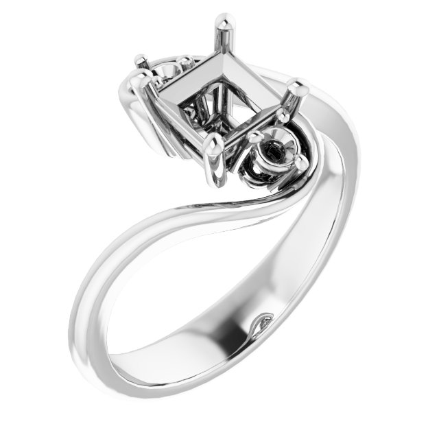 Three-Stone Bypass Engagement Ring