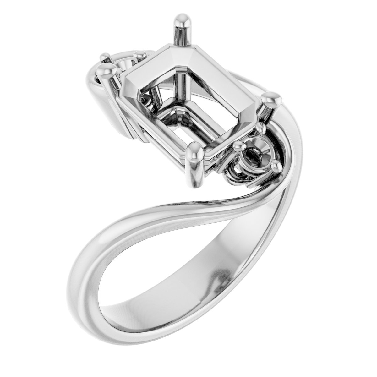 Three-Stone Bypass Engagement Ring