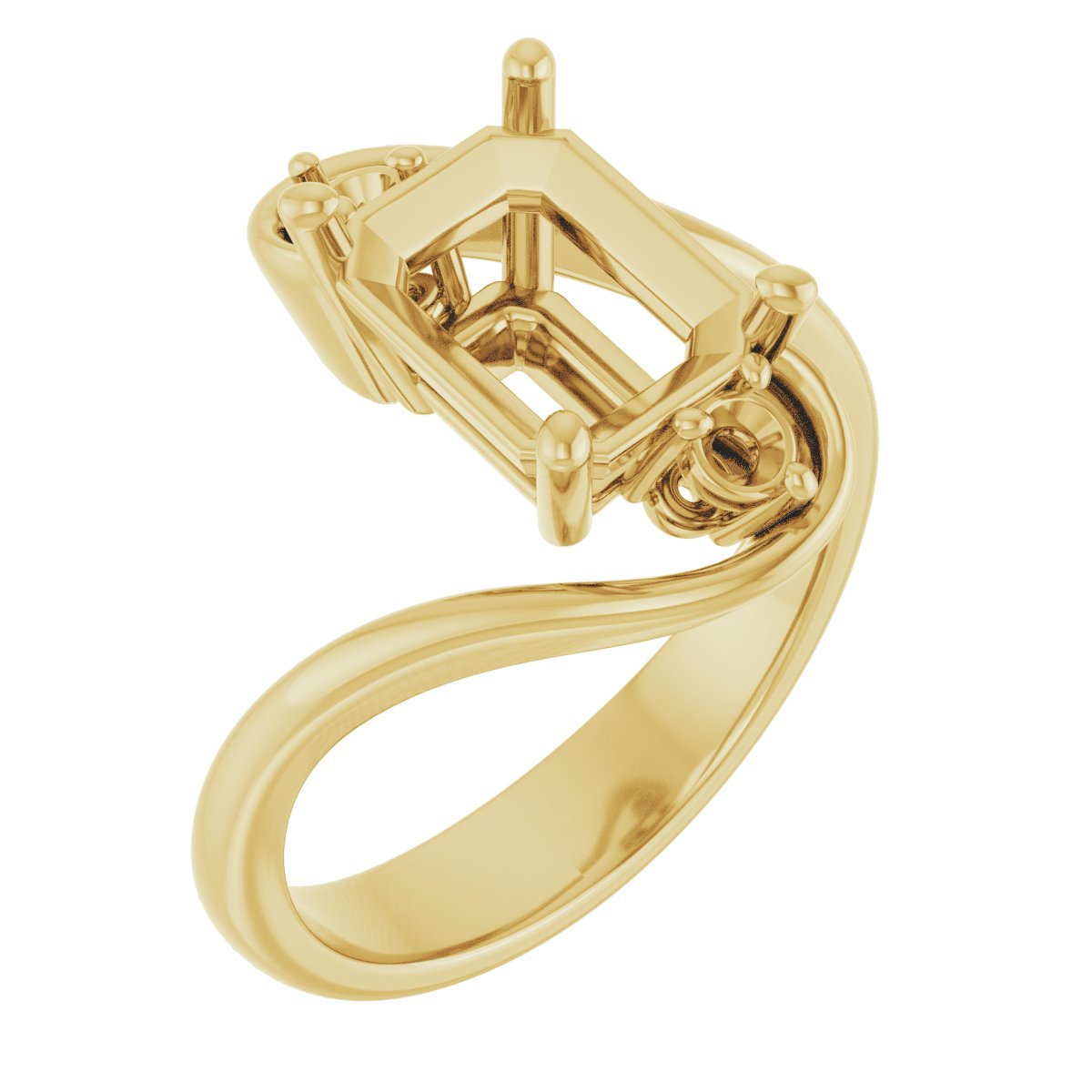 Three-Stone Bypass Engagement Ring