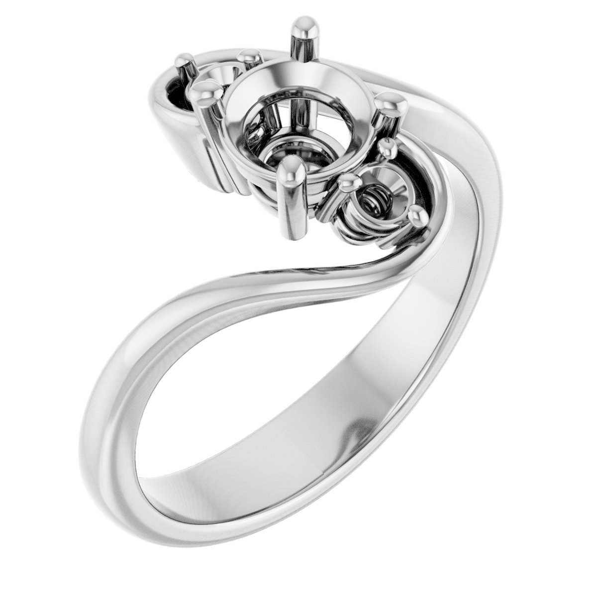 Three-Stone Bypass Engagement Ring