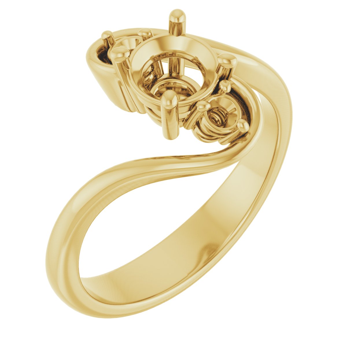 Three-Stone Bypass Engagement Ring