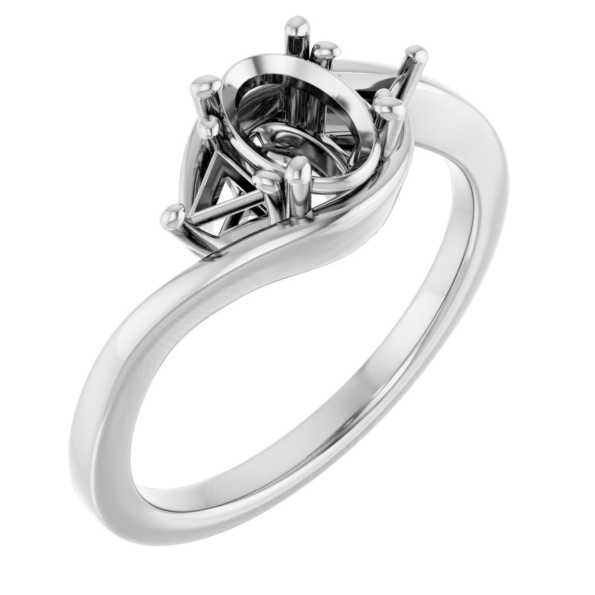 Three-Stone Bypass Engagement Ring