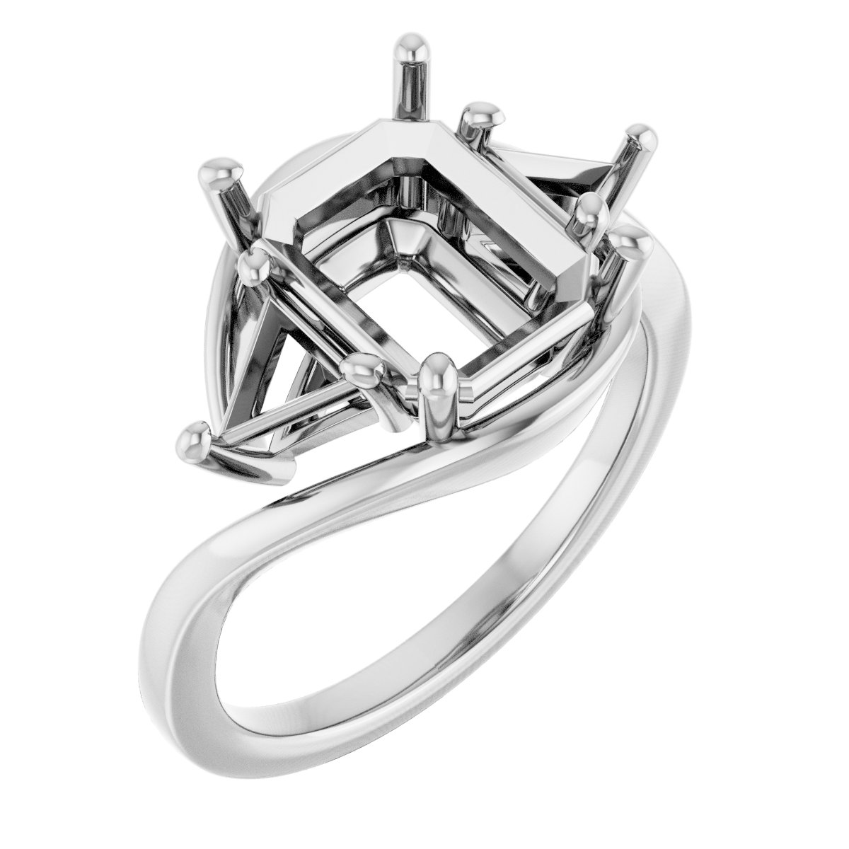 Three-Stone Bypass Engagement Ring